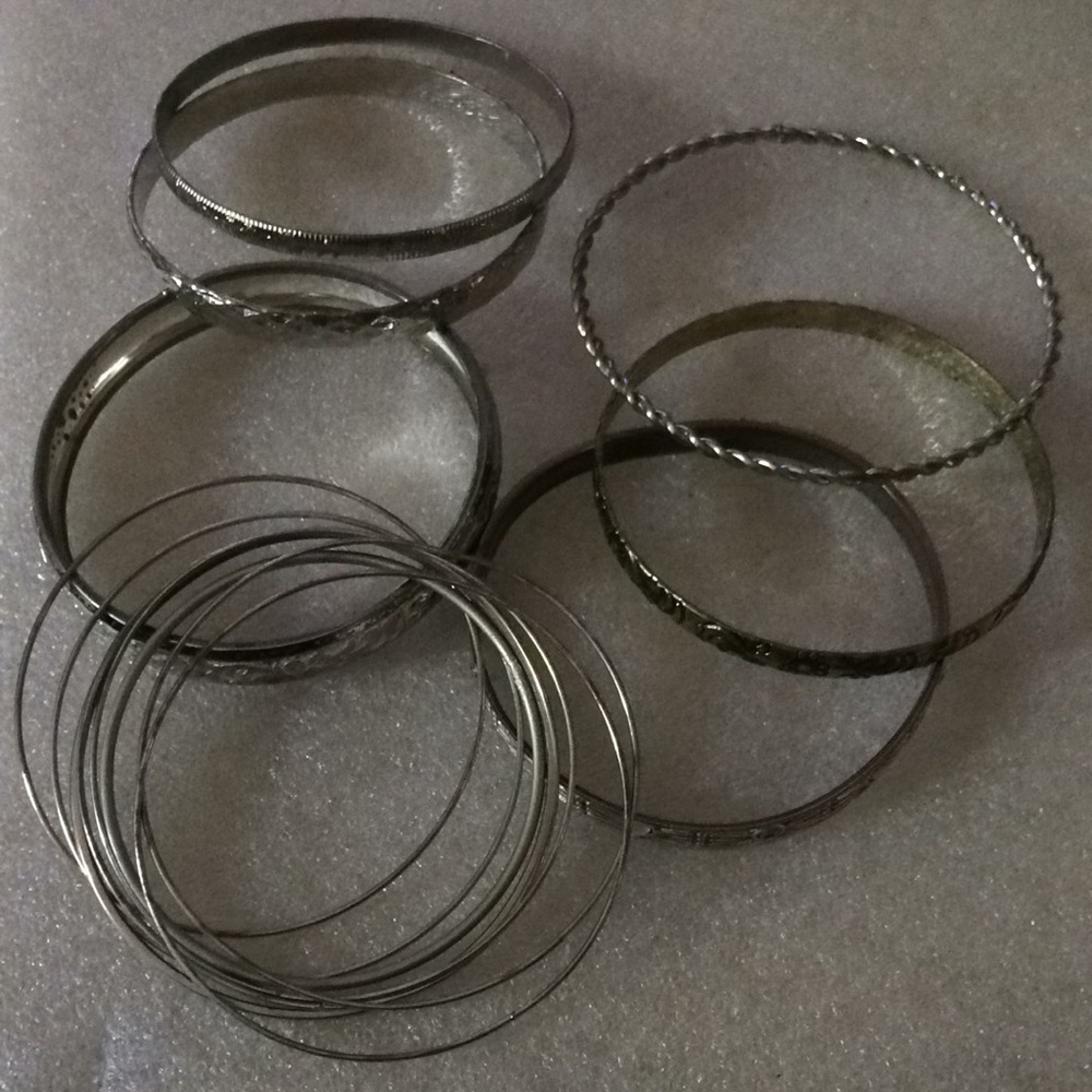 Vintage silver bangles 14